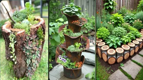 Reuse Branches and Logs for DIY Garden Projects